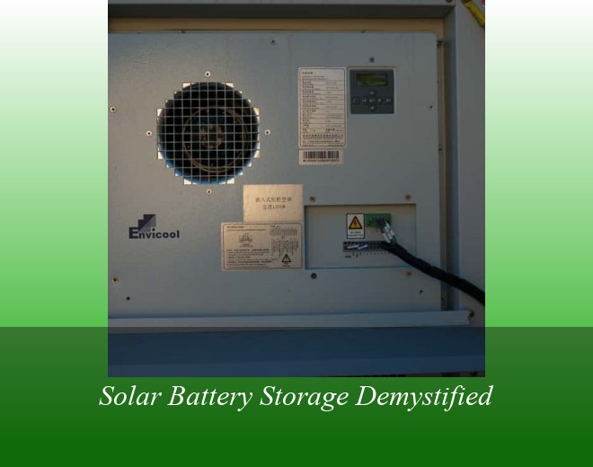 Solar Battery Storage Demystified